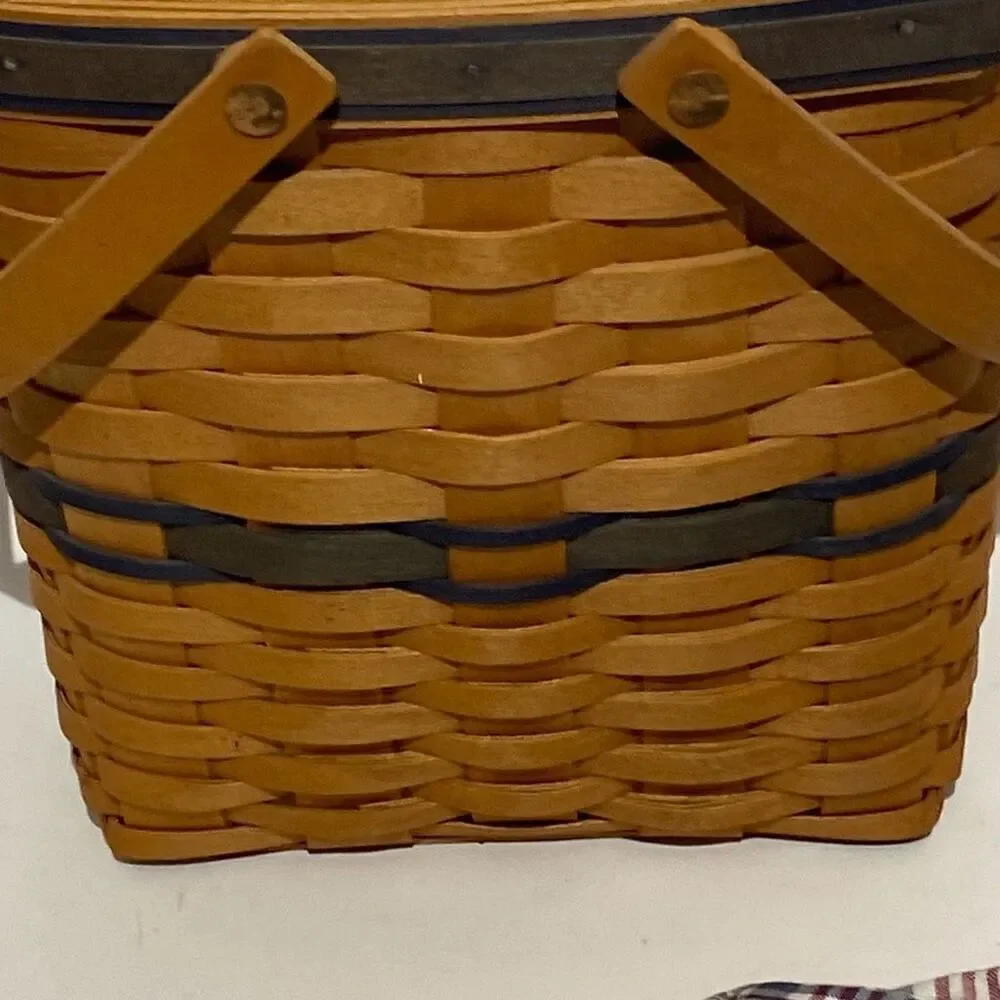 Longaberger Collectors Club Membership Basket Plaid Liner Plastic Protector USA